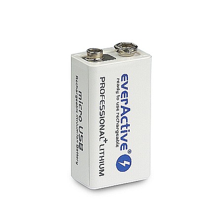Acumulator tip 9V Li-ion 550mAh 1200 cicluri 6F22 cu incarcare directa la micro USB [3]