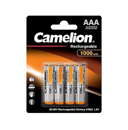 Acumulatori - Acumulatori Camelion AAA R3 1000mAh 1,2V Ni-MH set 4 buc