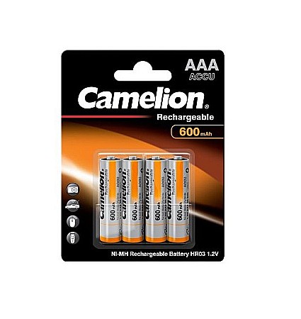 Acumulatori - Acumulatori Camelion AAA R3 600mAh 1,2V Ni-MH set 4 buc.