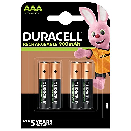 Acumulatori Duracell AAA LR3 900mAh 1,2V Ni-MH set 4 buc.