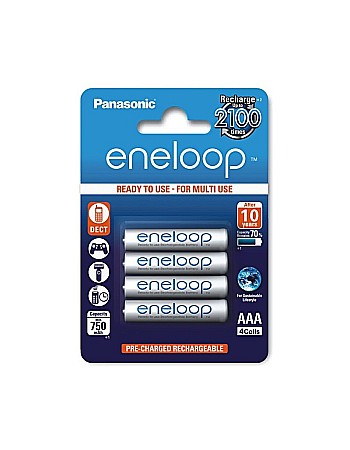 Acumulatori - Acumulatori Panasonic Eneloop AAA R3 750mAh 1,2V Ni-MH BK-4MCCE/4BE set 4 buc.