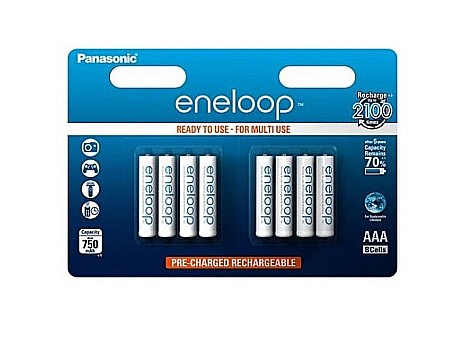 Acumulatori - Acumulatori Panasonic Eneloop AAA R3 750mAh 1,2V Ni-MH BK-4MCCE/8BE set 8 buc.