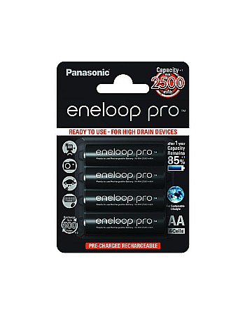 Acumulatori - Acumulatori Panasonic Eneloop Pro AA R6 2500mAh 1,2V Ni-MH BK-3HCDE/4BE set 4 buc.
