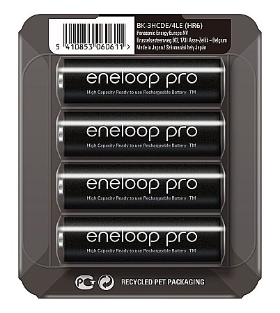 Acumulatori - Acumulatori Panasonic Eneloop Pro AA R6 2500mAh 1,2V Ni-MH BK-3HCDE/4LE set 4 buc.