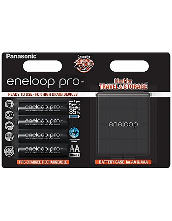 Acumulatori - Acumulatori Panasonic Eneloop Pro AA R6 2500mAh cu carcasa 1,2V Ni-MH BK-3HCDEC4BE set 4 buc.