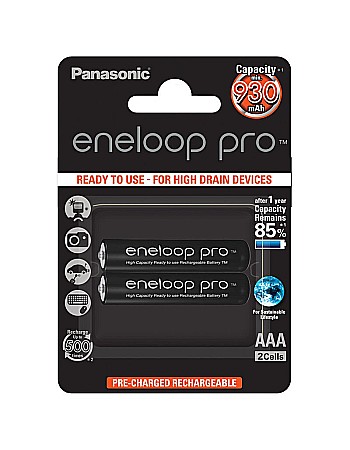 Acumulatori - Acumulatori Panasonic Eneloop Pro AAA R3 930mAh 1,2V Ni-MH BK-4HCDE/2BE set 2 buc.