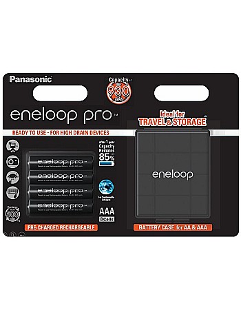 Acumulatori - Acumulatori Panasonic Eneloop Pro AAA R3 930mAh cu carcasa 1,2V Ni-MH BK-4HCDEC4BE set 4 buc