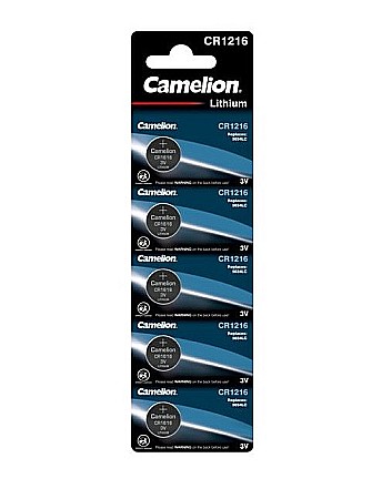 Baterii Litiu Tip Buton - Baterie Camelion CR1216 3V litiu set 5 buc.