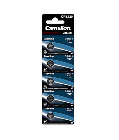 Baterii Litiu Tip Buton - Baterie Camelion CR1220 3V litiu blister 5 buc.