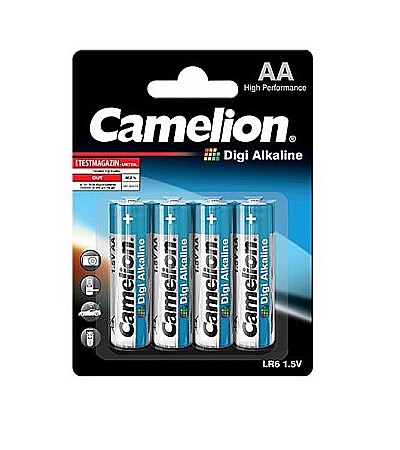 AA LR6 - Baterie Camelion Digi Alkaline AA R6 1,5V alcalina set 4 buc.