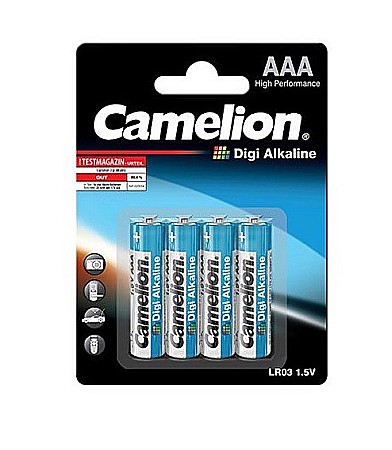 Surse de energie - Baterie Camelion Digi Alkaline AAA R3 1,5V alcalina set 4 buc.