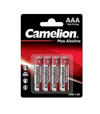 Baterii - Baterie Camelion Plus Alkaline AAA R3 1,5V alcalina set 4 buc.