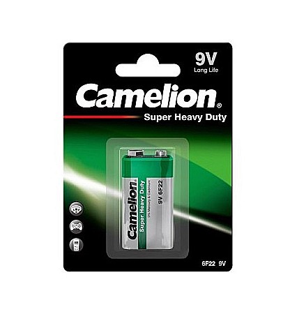 Baterii Zinc-Carbon Uzuale - Baterie Camelion Super Heavy Duty 9V 6F22 6LR61 zinc carbon set 1 buc.