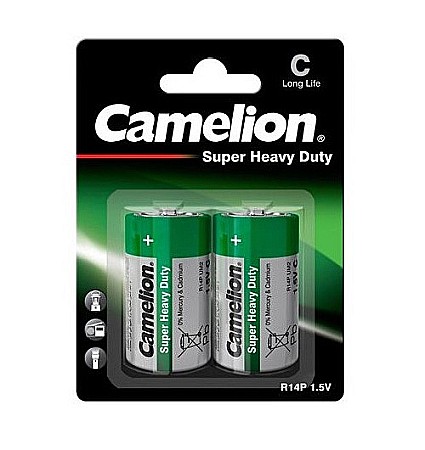 Baterii Zinc-Carbon Uzuale - Baterie Camelion Super Heavy Duty C R14 1,5V zinc carbon set 2 buc.