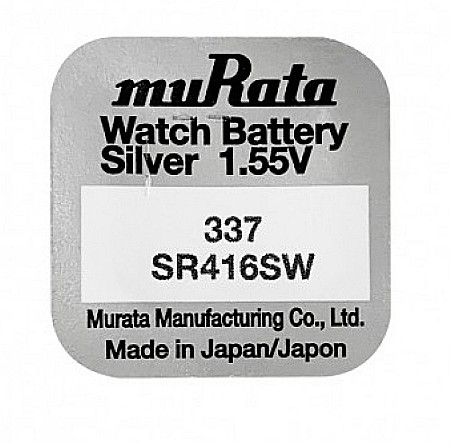 Surse de energie - Baterie ceas 337 SR416SW Murata 1.55V set 1 baterie