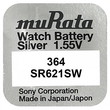 Surse de energie - Baterie ceas 364 Murata AG1 SR621SW 1.55V set 1 baterie