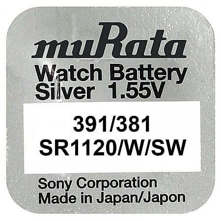 Surse de energie - Baterie ceas 381 / 391 AG8 SR1120W Murata 1.55V set 1 baterie