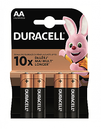AA LR6 - Baterie Duracell Basic AA R6 1,5V alcalina set 4 buc.