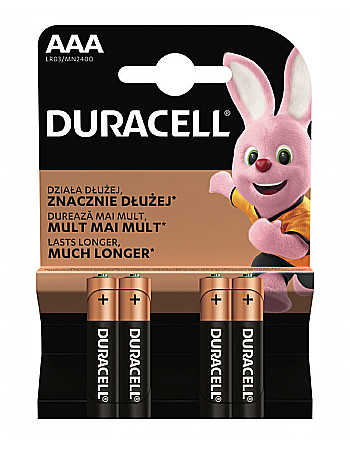 Baterii - Baterie Duracell Basic AAA R3 1,5V alcalina set 4 buc.