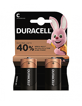 Baterie Duracell Basic C R14 1,5V alcalina set 2 buc.