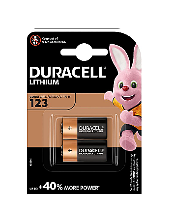 Baterii Litiu Tip Foto - Baterie Duracell CR123 3V litiu set 2 buc.