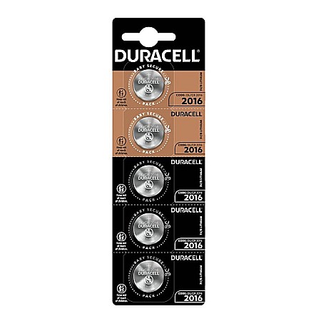 Baterie Duracell CR2016 DL2016 ECR2016 3V litiu set 5 buc.