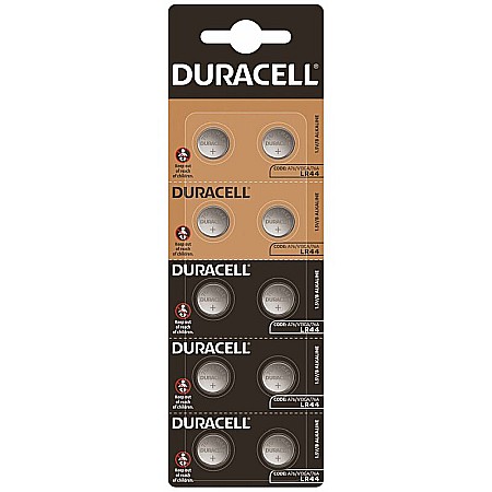 Baterii Alcaline Tip AG - Baterie Duracell LR44 AG13 Alcalina 1.5V A76 V13GA set 10 buc.