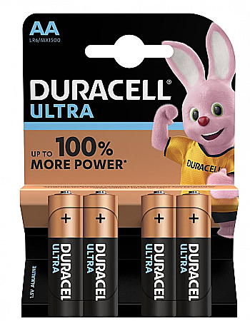 AA LR6 - Baterie Duracell Ultra AA R6 1,5V alcalina set 4 buc.