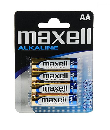 AA LR6 - Baterie Maxell Alkaline AA R6 1,5V alcalina set 4 buc.