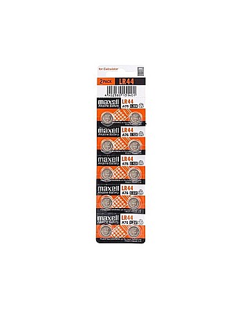 Baterii Alcaline Tip AG - Baterie Maxell LR44 AG13 Alcalina 1,5V LR1154 set 10 buc.