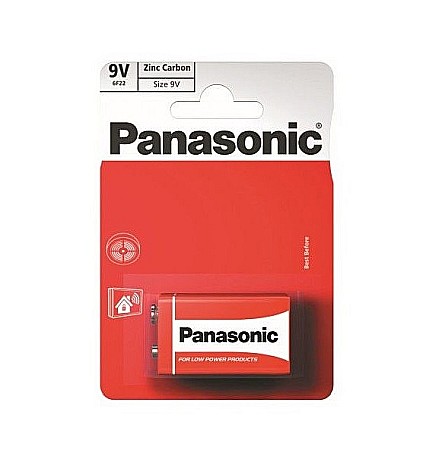 Baterii Zinc-Carbon Uzuale - Baterie Panasonic 9V 6F22 6LR61 zinc carbon 6F22RZ/1BP set 1 buc.
