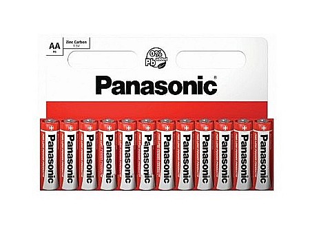 Baterii Zinc-Carbon Uzuale - Baterie Panasonic AA R6 1,5V zinc carbon R06RZ/12HH set 12 buc.