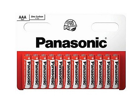 Baterii Zinc-Carbon Uzuale - Baterie Panasonic AAA R3 1,5V zinc carbon R03RZ/12HH set 12 buc.