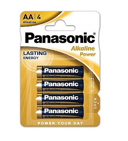 AA LR6 - Baterie Panasonic Alkaline Power AA R6 1,5V alcalina LR06APB/4BP set 4 buc.