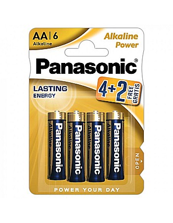 AA LR6 - Baterie Panasonic Alkaline Power AA R6 1,5V alcalina LR06APB/6BP set 6 buc.