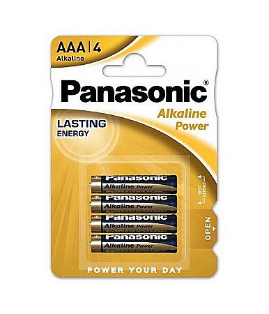 Surse de energie - Baterie Panasonic Alkaline Power AAA R3 1,5V alcalina LR03APB/4BP set 4 buc.