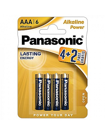 Surse de energie - Baterie Panasonic Alkaline Power AAA R3 1,5V alcalina LR03APB/6BP set 6 buc.