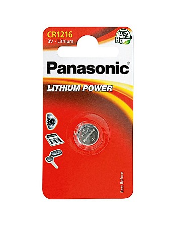 Baterii Litiu Tip Buton - Baterie Panasonic CR1216 3V litiu CR-1216L/1BP set 1 buc