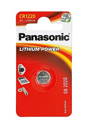 Baterii Litiu Tip Buton - Baterie Panasonic CR1220 3V litiu CR-1220L/1BP set 1 buc.