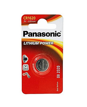 Baterii Litiu Tip Buton - Baterie Panasonic CR1620 3V litiu CR-1620L/1BP set 1 buc
