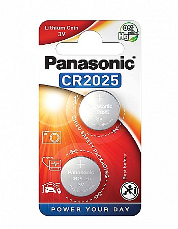 Baterie Panasonic CR2025 3V litiu CR-2025L/2BP set 2 buc.