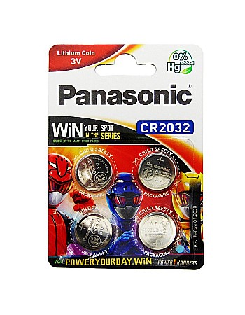 Surse de energie - Baterie Panasonic CR2032 3V litiu CR-2032EL/4BP set 4 buc.