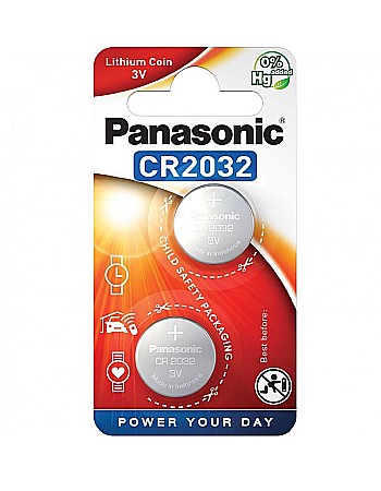 Surse de energie - Baterie Panasonic CR2032 3V litiu CR-2032L/2BP set 2 buc.