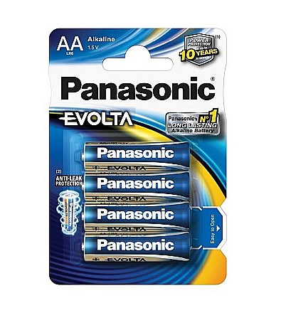 AA LR6 - Baterie Panasonic Evolta AA R6 1,5V alcalina LR06EGE/4BP set 4 buc.