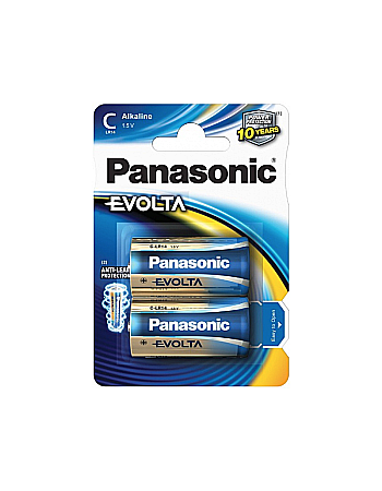 Surse de energie - Baterie Panasonic Evolta C R14 1,5V alcalina LR14EGE/2BP set 2 buc.