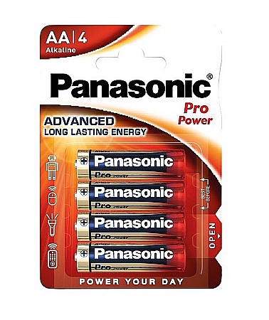 Baterie Panasonic Pro Power AA R6 1,5V alcalina LR06PPG/4BP set 4 buc.