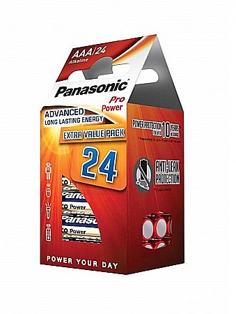 Surse de energie - Baterie Panasonic Pro Power AAA R3 1,5V alcalina set 24 buc. LR03PPG/24CD