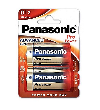 Surse de energie - Baterie Panasonic Pro Power D R20 1,5V alcalina LR20PPG/2BP set 2 buc.