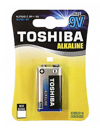 Baterii - Baterie Toshiba Alkaline 9V 6F22 6LR61 alcalina set 1 buc.