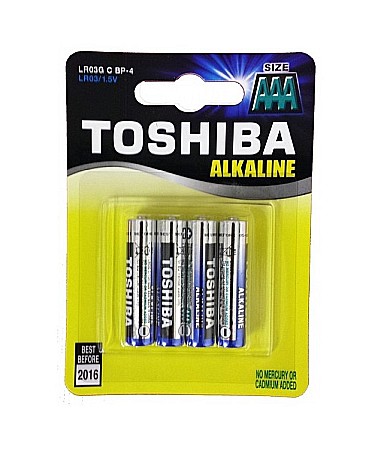 Baterii - Baterie Toshiba Alkaline AAA R3 1,5V alcalina set 4 buc.